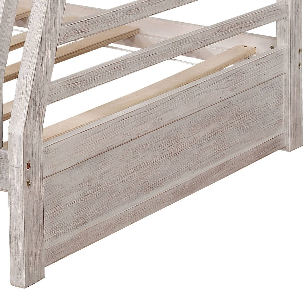 Dark Walnut Solid Wood Bunk Bed Set Q53260