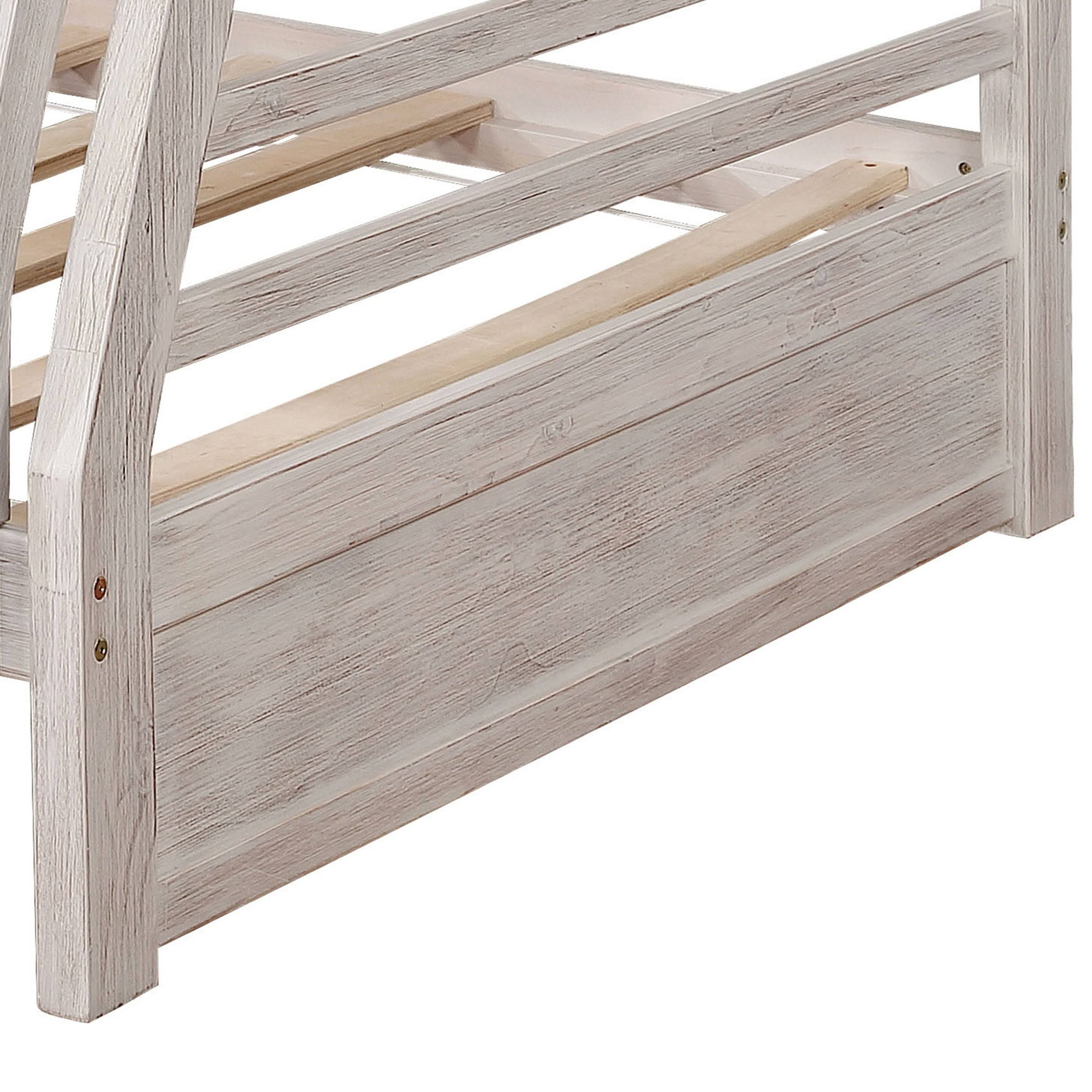 Dark Walnut Solid Wood Bunk Bed Set Q53260