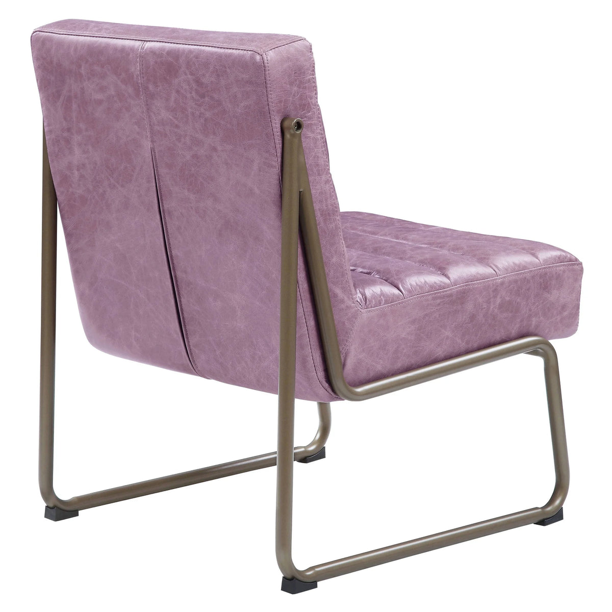 Wisteria Top Grain Leather Tufted Accent Chair G8409