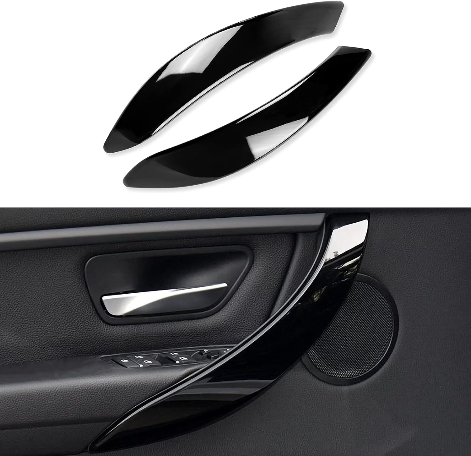 Blue ABS Car Sticker Decal Multimedia Panel Frame Trim Cover F956460