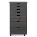 Grey Eight Drawer Rolling Storage Cart C627008