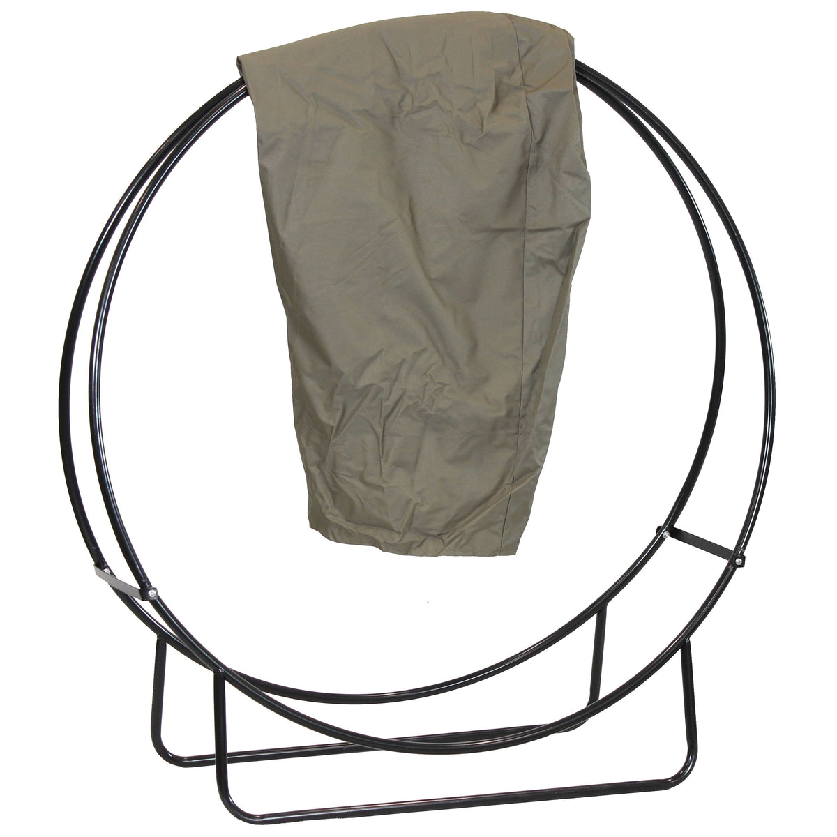 Khaki Steel Firewood Log Hoop with Cover P227
