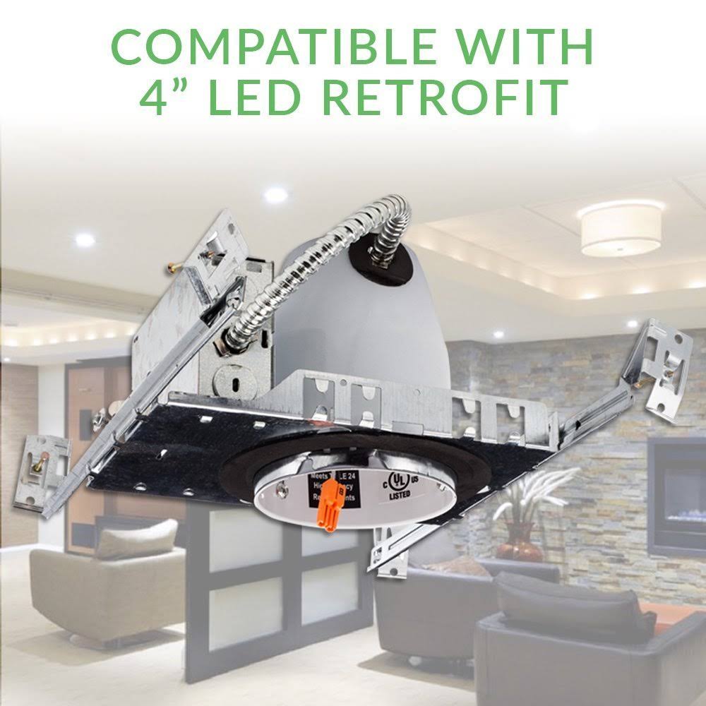 10 Pack 4x22 LED Can Recessed Light Housing F11884
