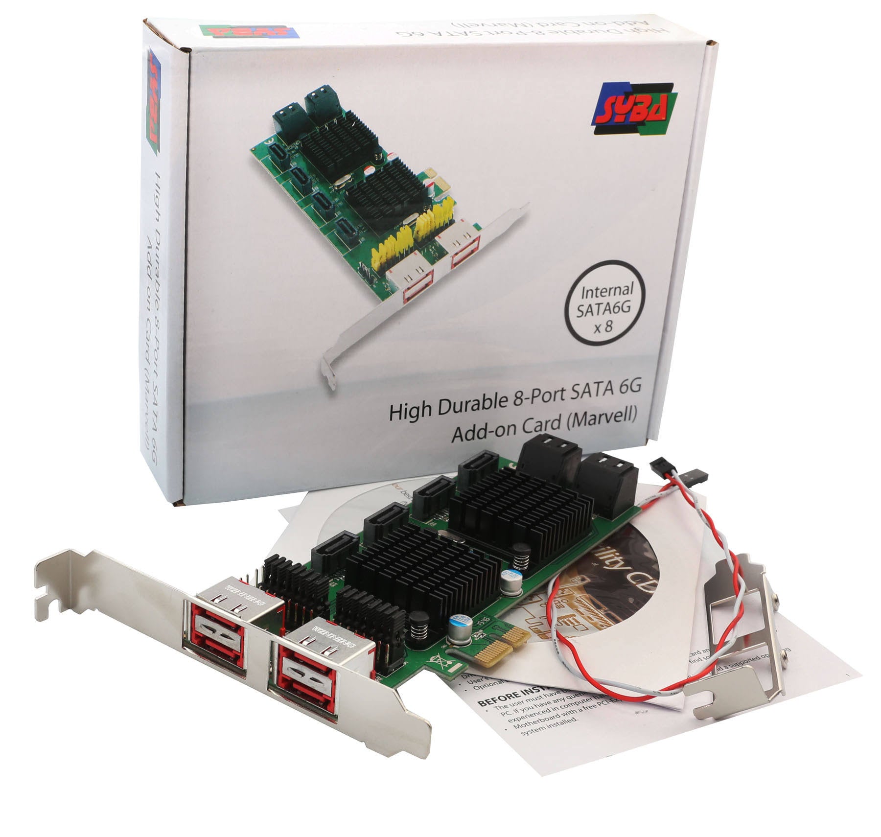8 Port SATA III and eSATA PCI-E Card I404