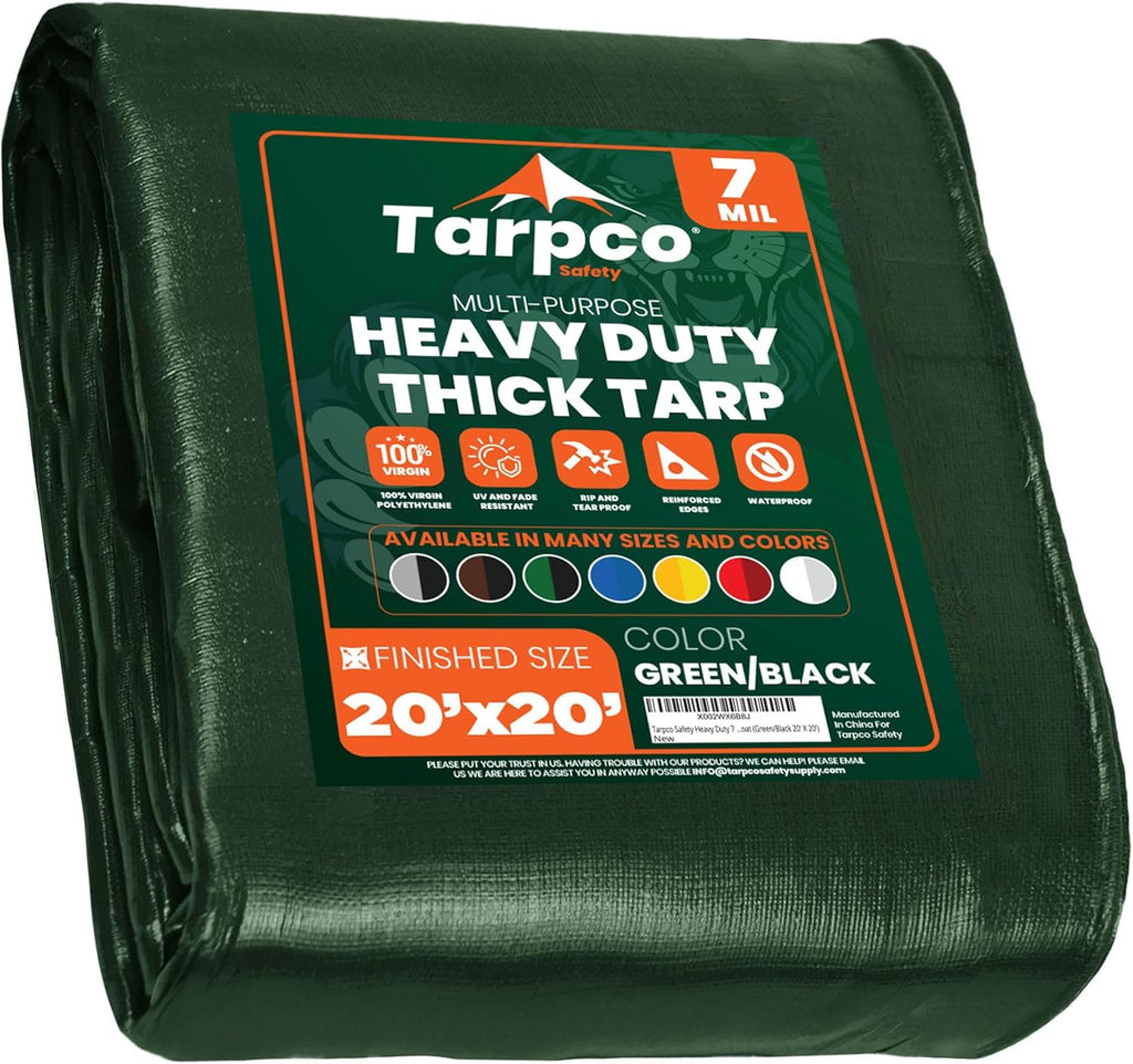 7 Mil Waterproof Poly Tarpaulin with Reinforced Edges O182821