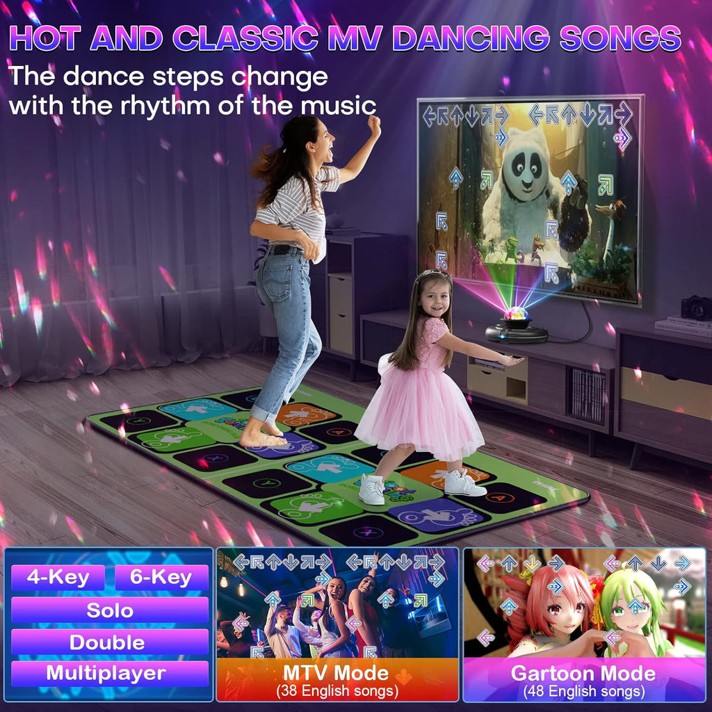 HDMI Wireless Musical Dance Mat with HD Camera, Double User Non-Slip Dance Step Pad Q274