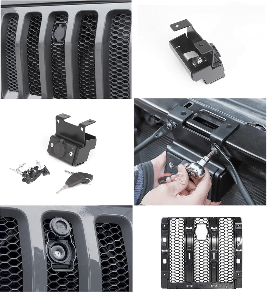 Anti-Theft Hood Lock for Jeep Wrangler JL, Pack of 2 Q340