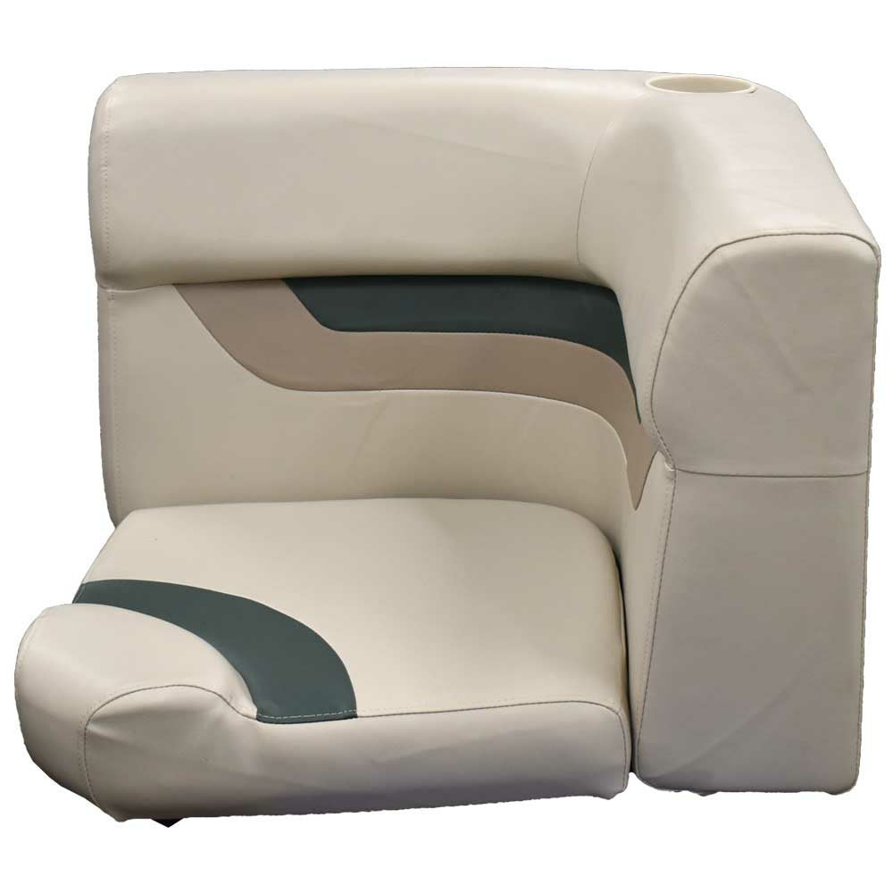 Gray Green Pontoon Boat Seat Corner Cushion N3473