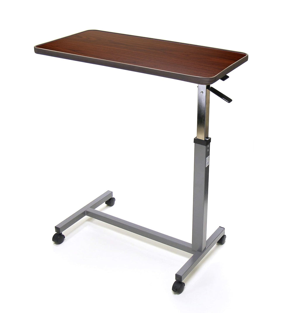 Hospital Style Overbed Table with Adjustable Height Tilt Top and Wheels X135