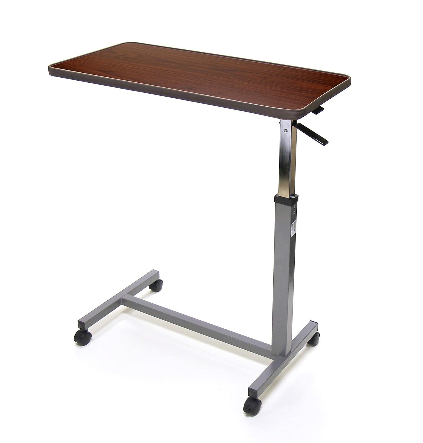 Hospital Style Overbed Table with Adjustable Height Tilt Top and Wheels X135