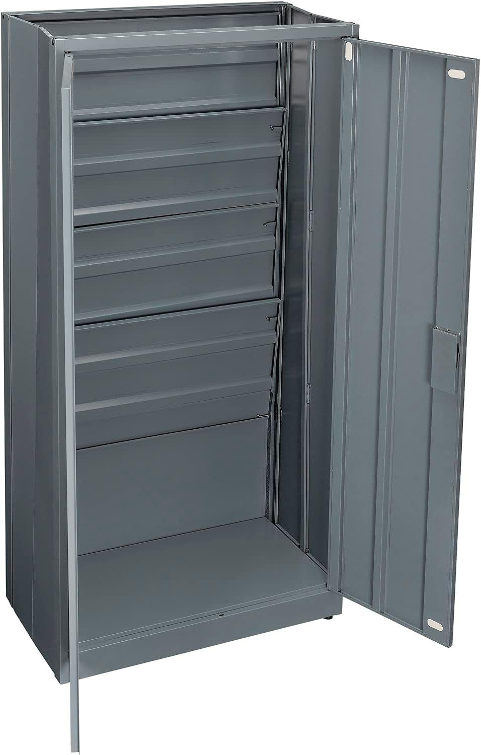 Steel Storage Cabinet, 36W x 18D x 72H, Gray P873737