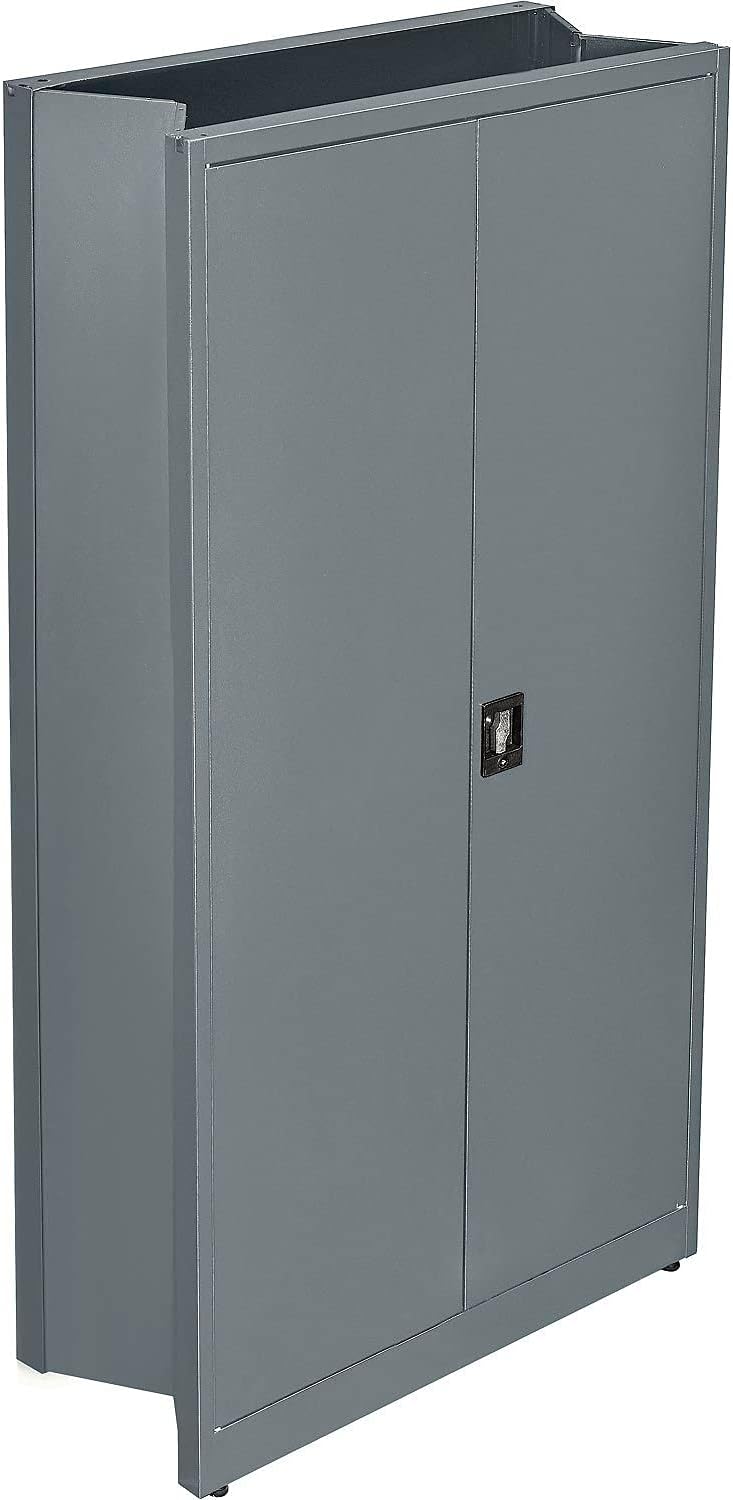 Steel Storage Cabinet, 36W x 18D x 72H, Gray P873737