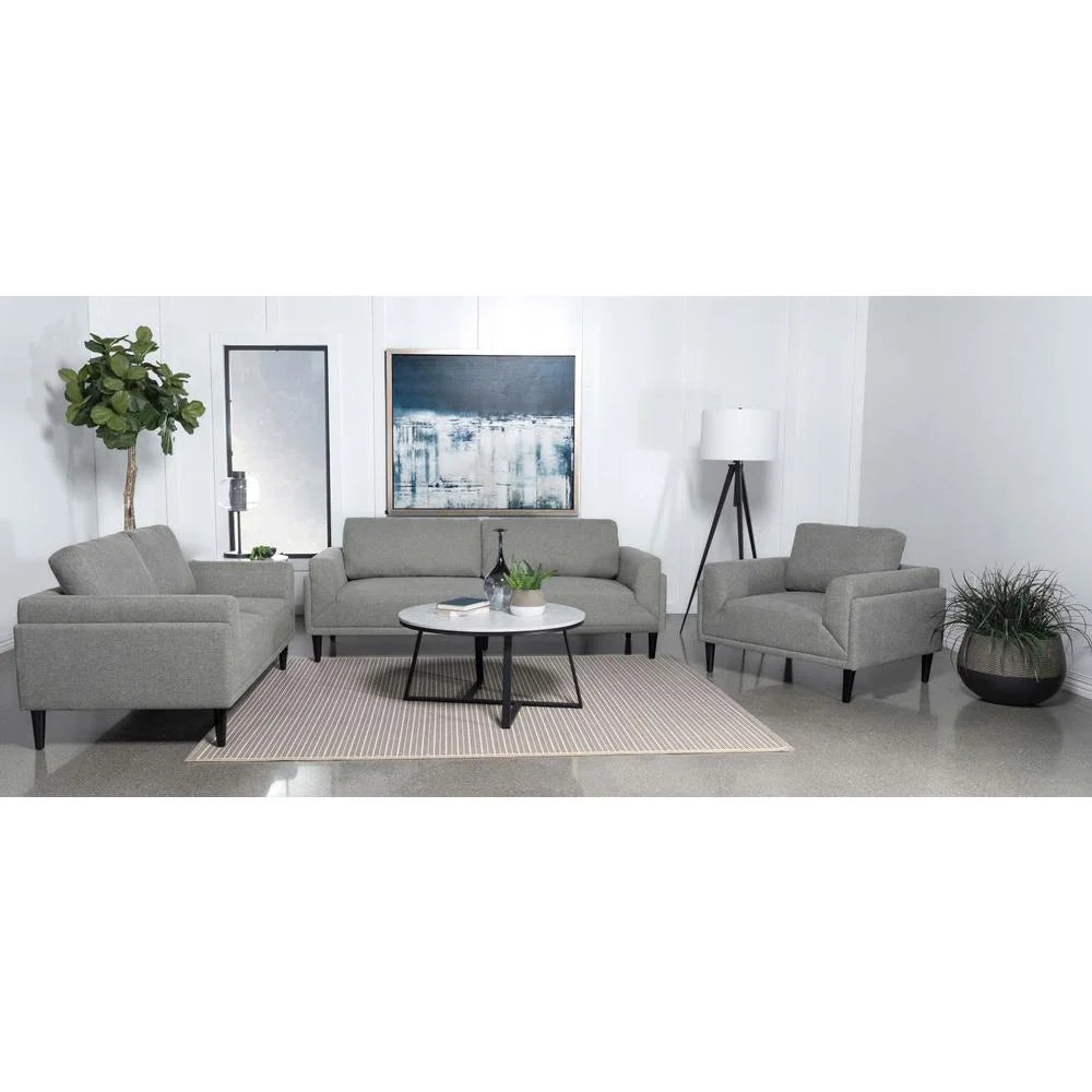3-Piece Upholstered Fabric Sofa Set in Gray X89241