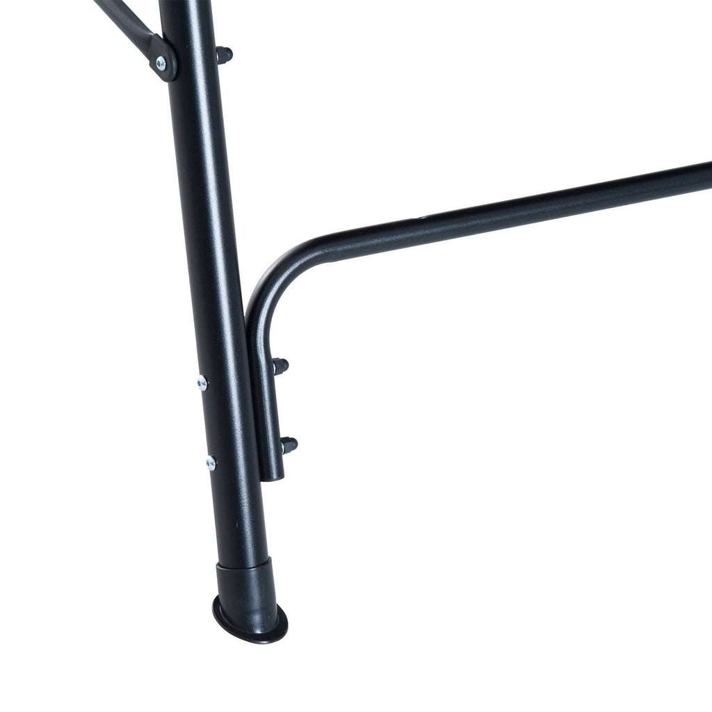 Black Steel 3 Person Porch Swing I31065