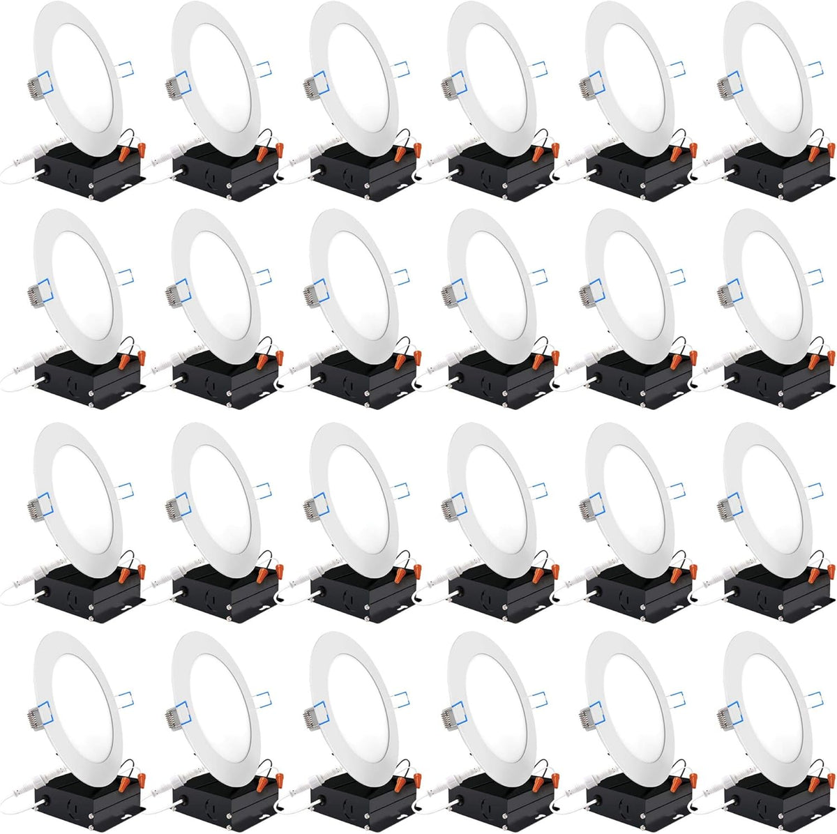24 Pack 4 Inch Ultra Thin LED Recessed Ceiling Lights, 4000K Cool White, Dimmable 10W, 650 LM Q6254