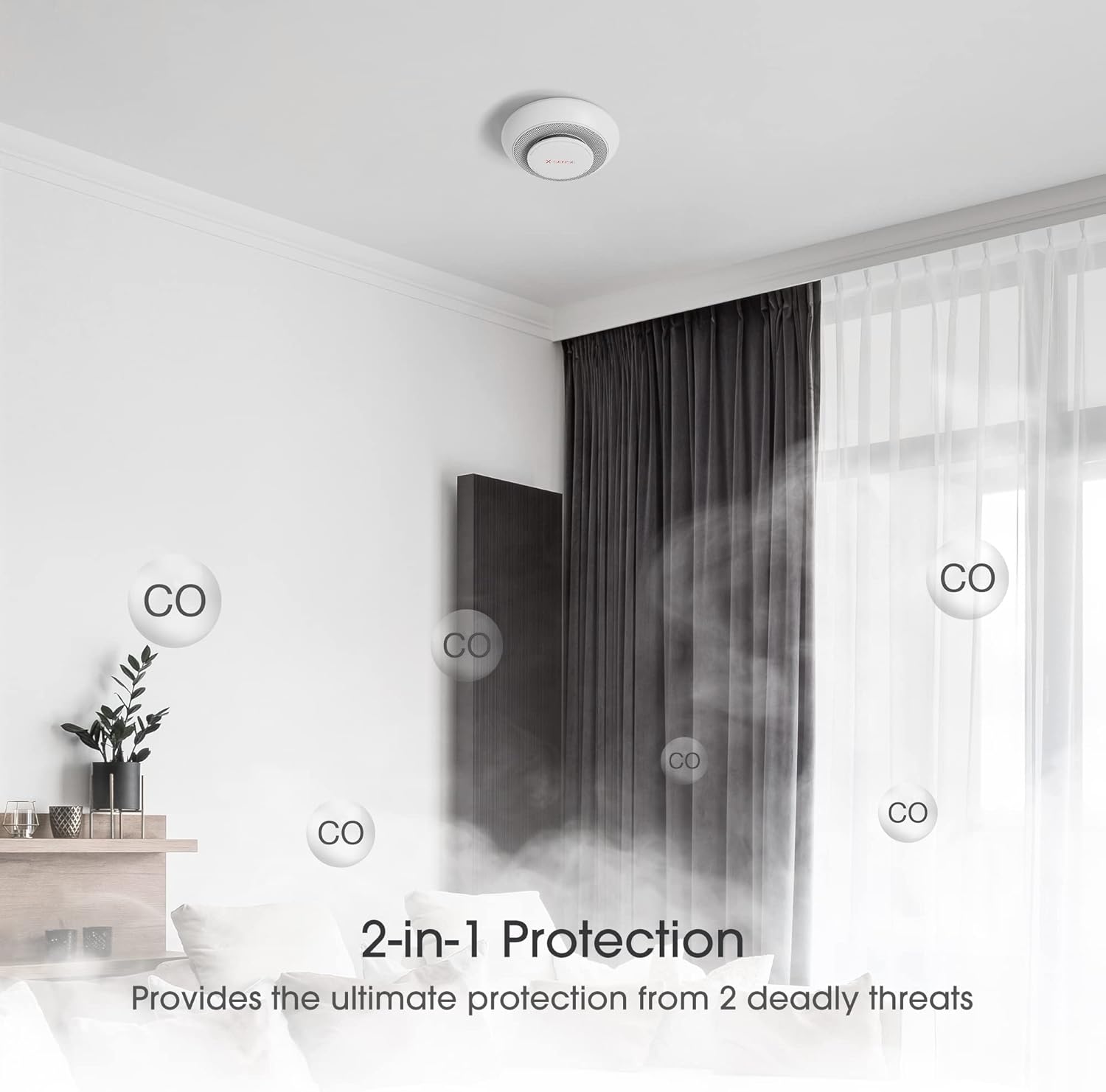 Combination Smoke and Carbon Monoxide Detector Alarm, 3-Pack S5921