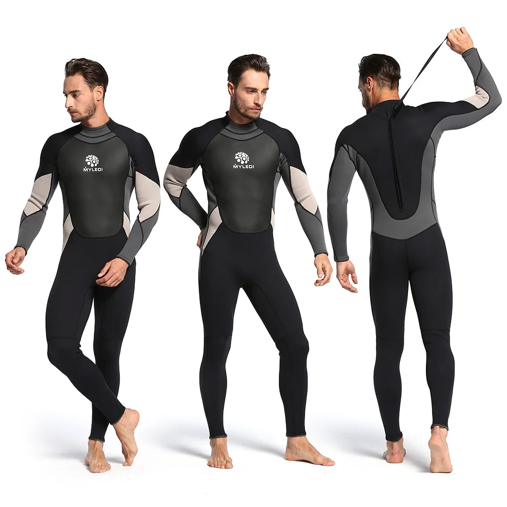 Men's 3mm Back Zip Full Body Wetsuit A33006