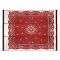 Burgundy Oriental Outdoor Mat 9' x 12' W673