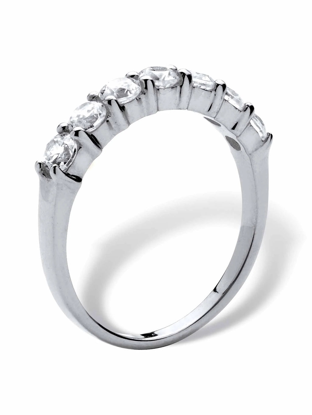 Round Cubic Zirconia Wedding Band Ring in Solid 10k Yellow Gold K819734