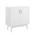 White Mid Century Modern Accent Cabinet M6950