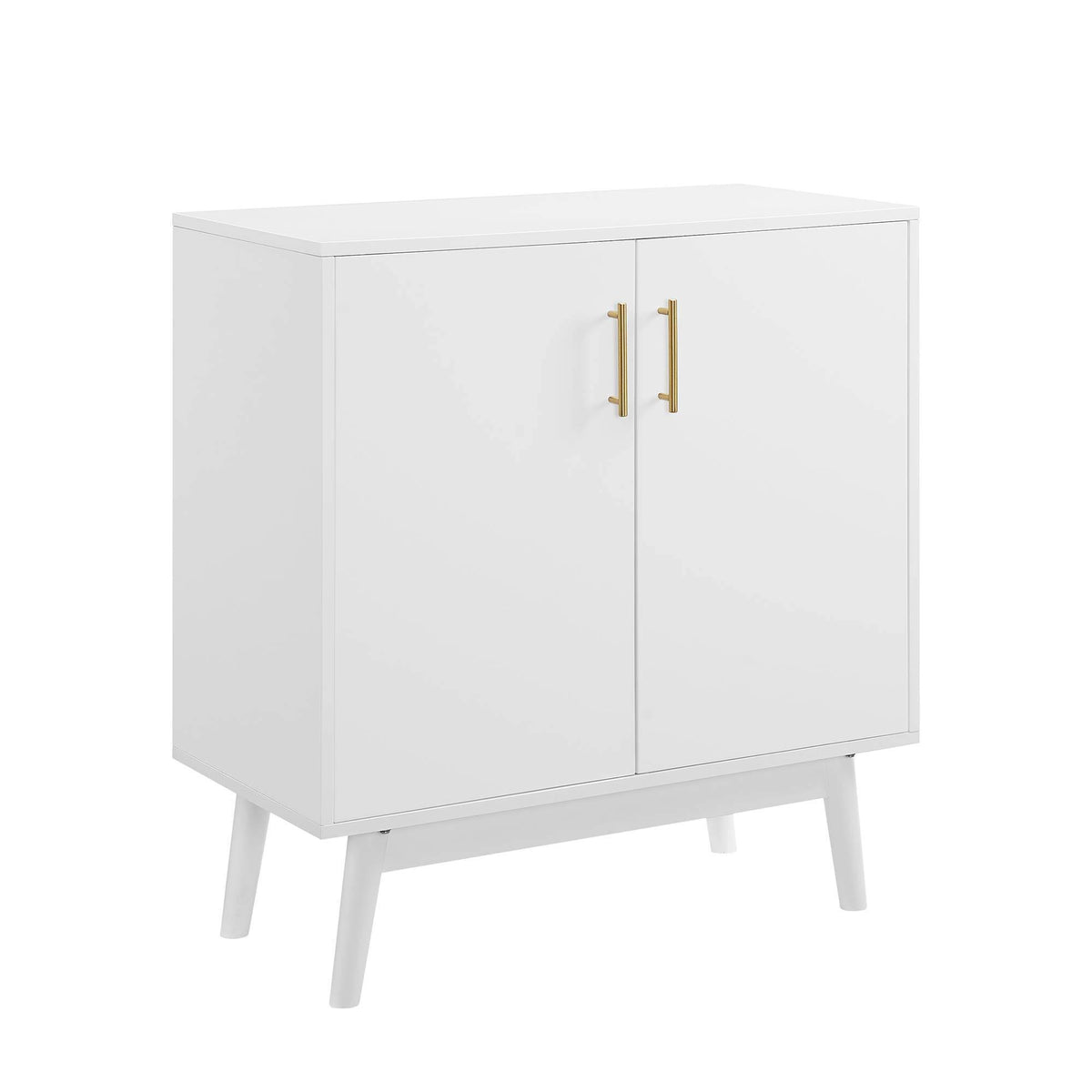 White Mid Century Modern Accent Cabinet M6950