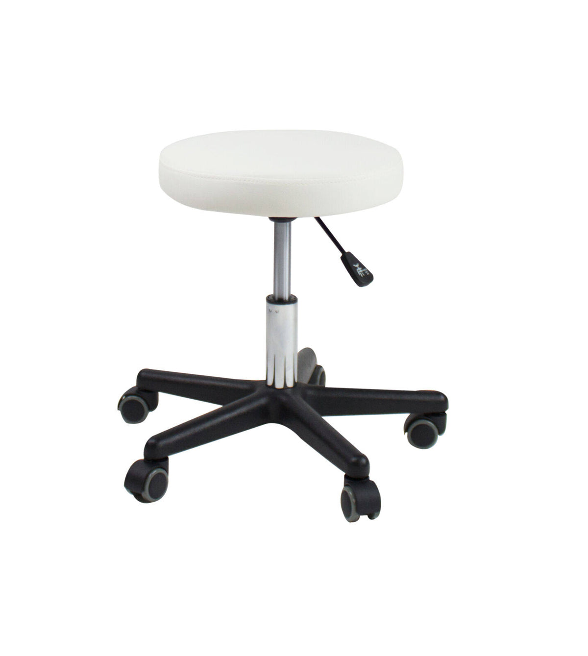 Rolling Technician Stool White Pneumatic L247