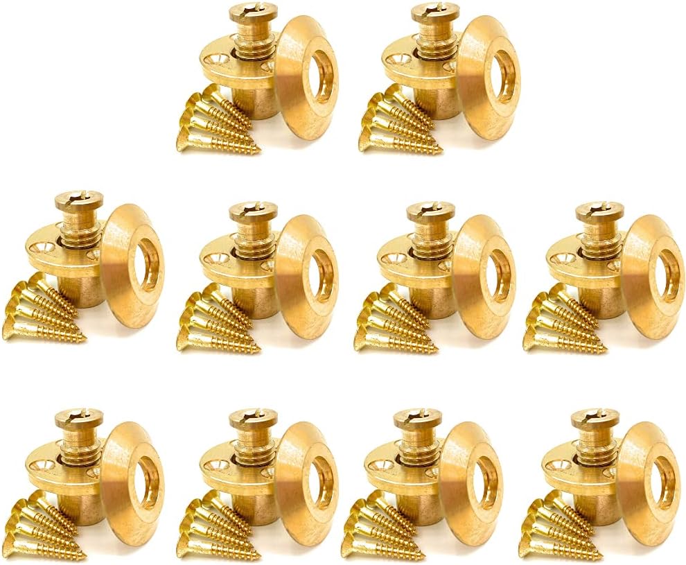 Brass Anchor with Collar for Pool Safety Cover, 4-Inch, Pack of 2 S235