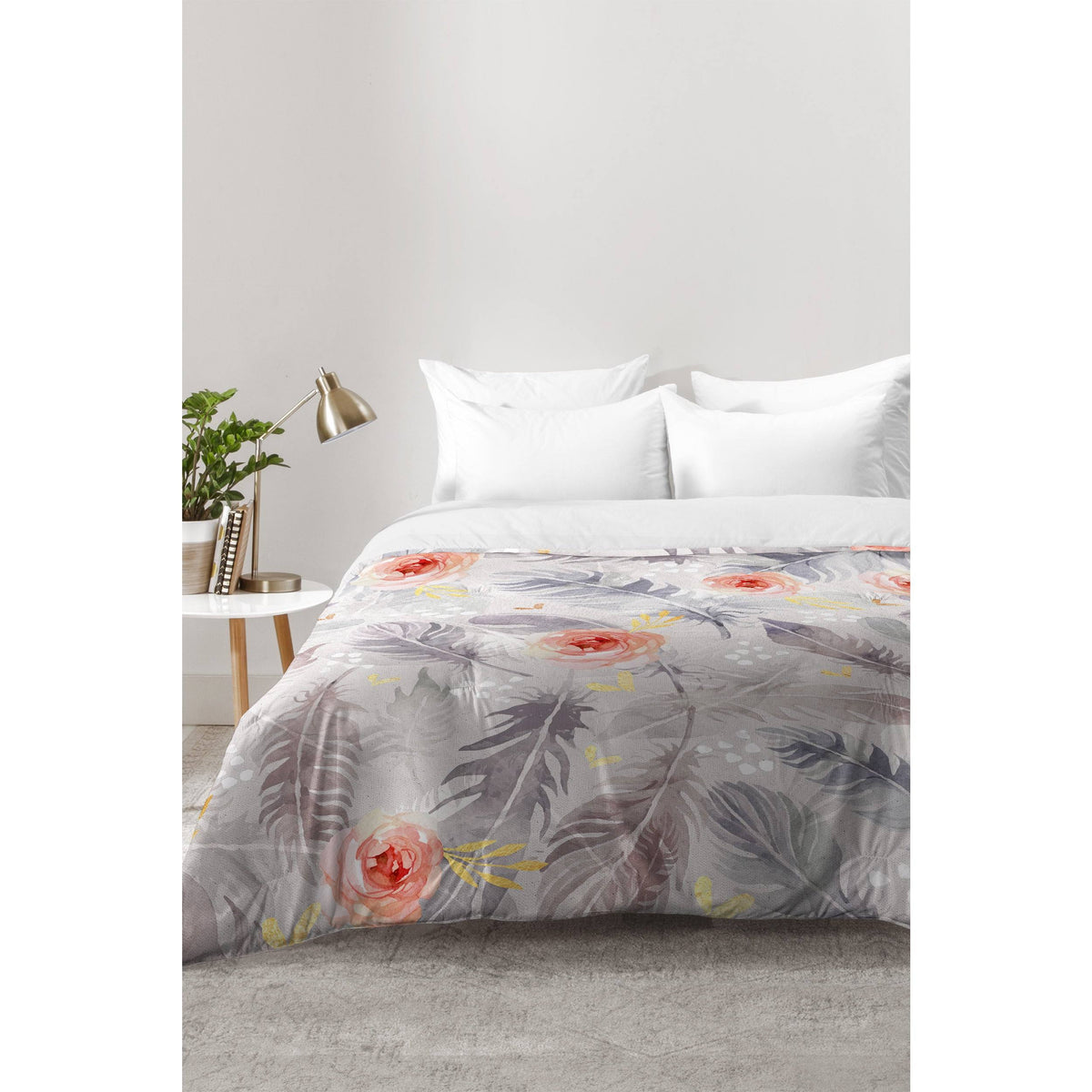 King Abstract Floral Comforter D425476