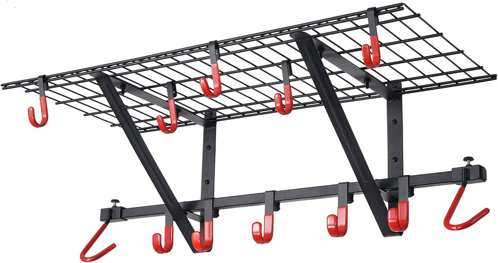 Garage Wall Shelving 1 Pack with Vertical Bike Hanger, Powder Coated Steel T36118