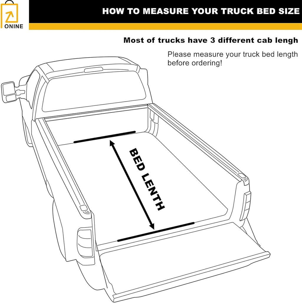 Hard Tri-Fold Truck Bed Tonneau Cover for 2020-2022 Jeep Gladiator JT 5ft Bed A43690