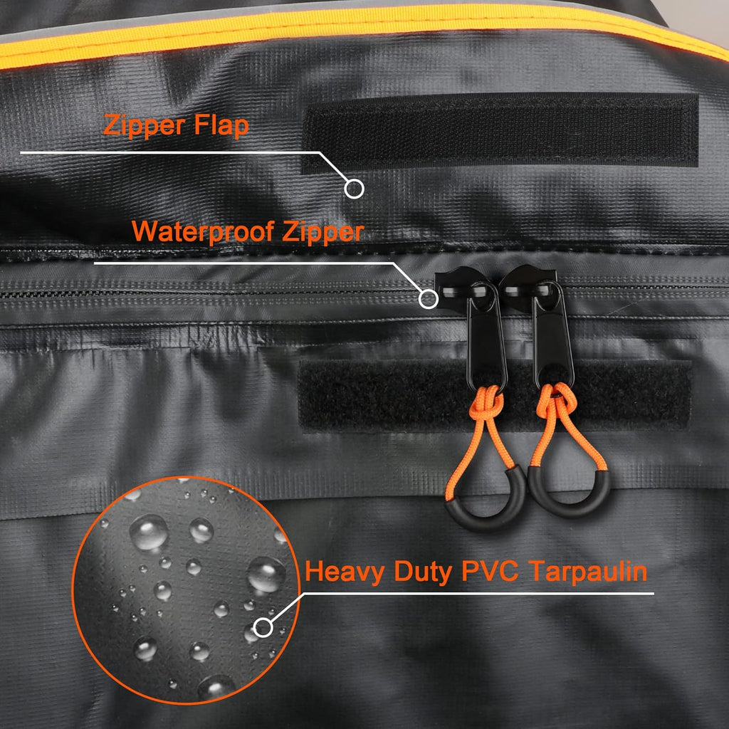 20 Cubic Feet Waterproof Soft Shell Rooftop Cargo Carrier with Reflective Strip and Anti-Slip Mat Q3295