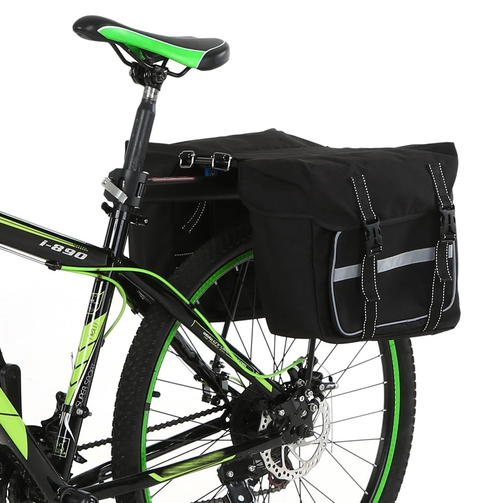 Polyester Bike Rear Seat Bag with Reflective Stripes Z864381