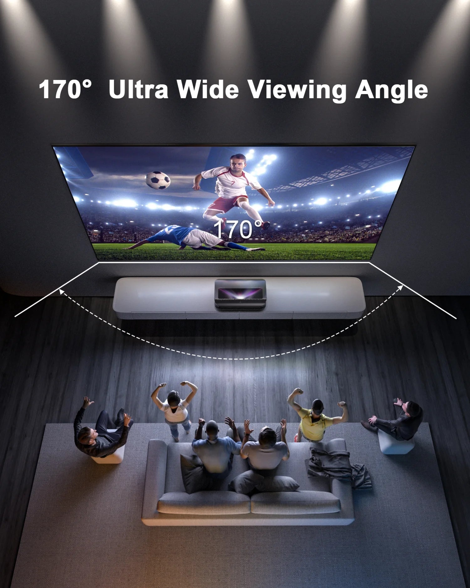 120 inch Fixed Frame Ambient Light Rejecting Projector Screen B8112
