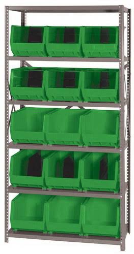 Black 15 Bins Bin Shelving Unit X984