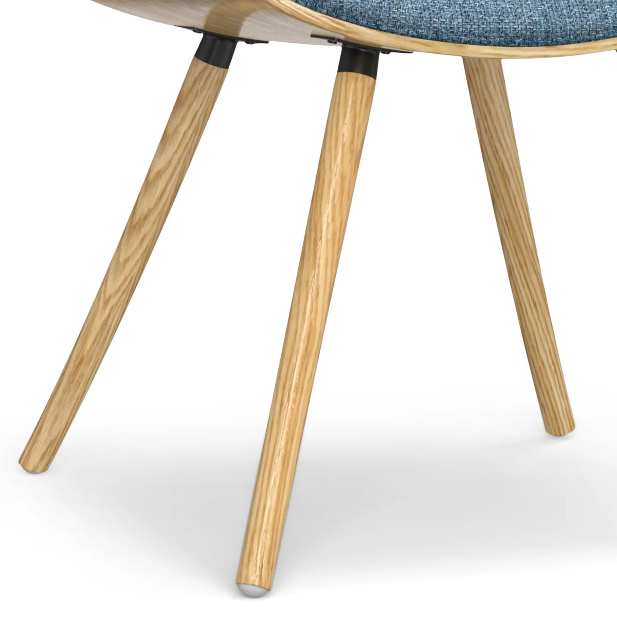 Denim Blue Polyester Linen Bentwood Dining Chair Y9872