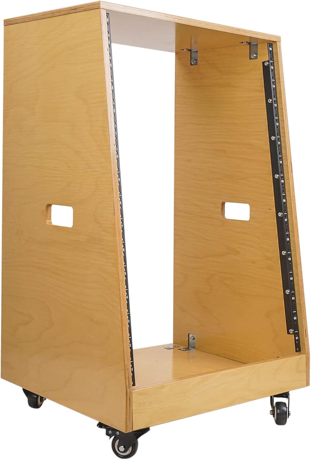 16U Plywood Studio Rack with Casters Y44580