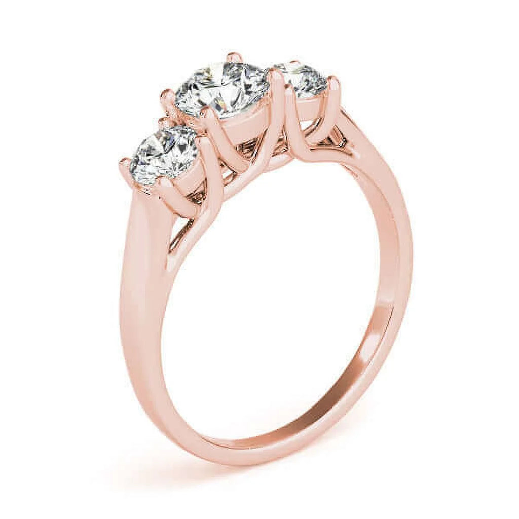 Lab Grown Diamond Three Stone Engagement Ring Y592