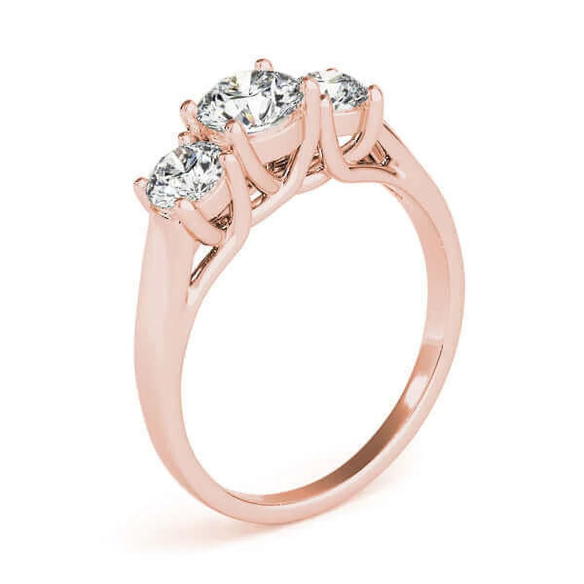 Lab Grown Diamond Three Stone Engagement Ring Y592