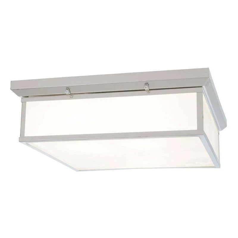 2 Light Chrome Flush Mount J11453