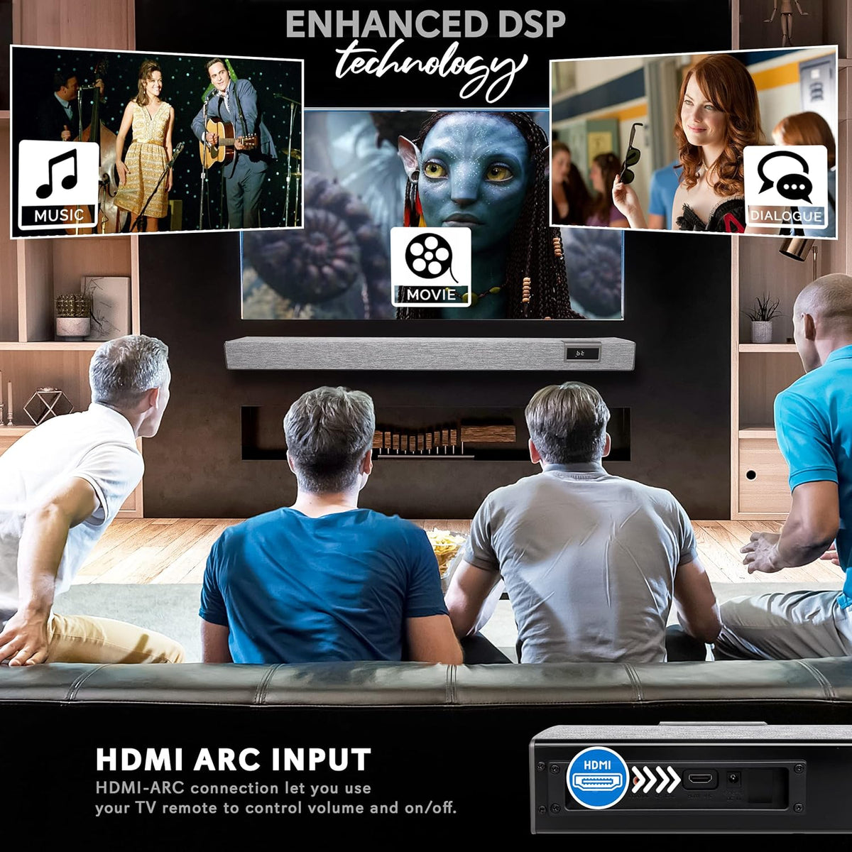 60W 35" Bluetooth Sound Bar with Remote Control D33960