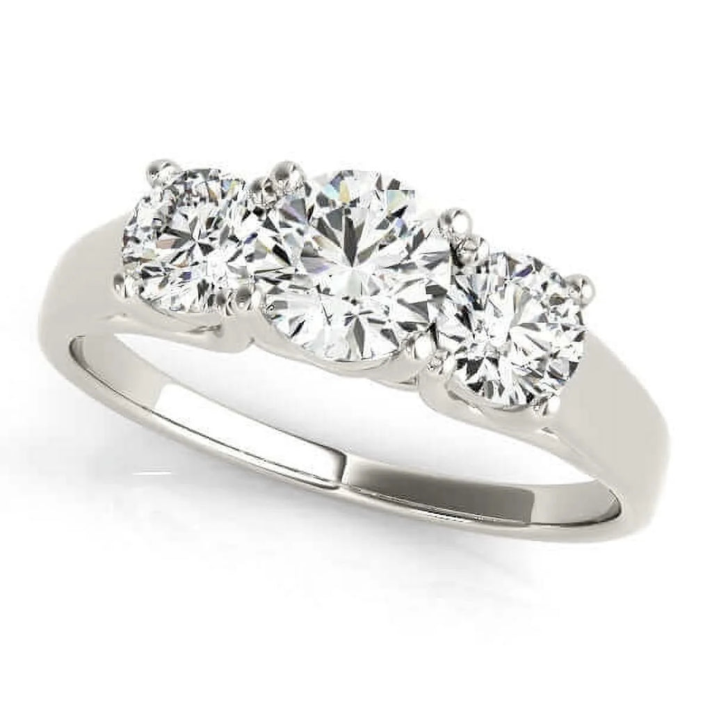 Lab Grown Diamond Three Stone Engagement Ring Y592