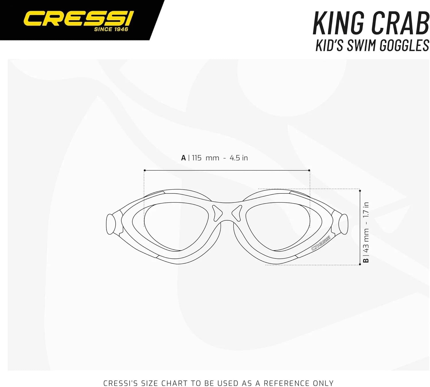 King Crab Kids Swim Goggles P5737