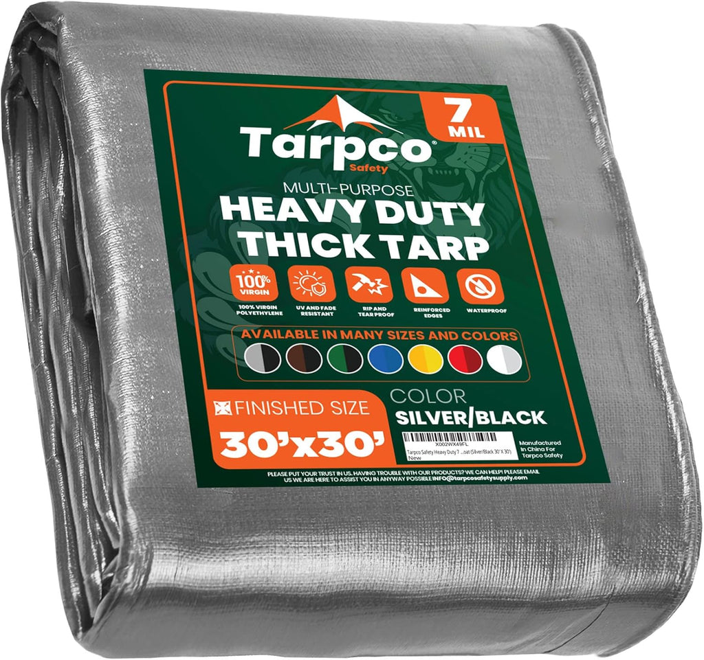 7 Mil Waterproof Poly Tarpaulin with Reinforced Edges O182821