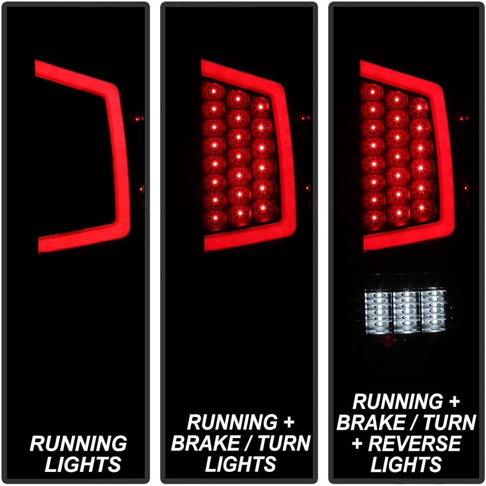 Black Full LED Tail Lights Brake Lamps E3982