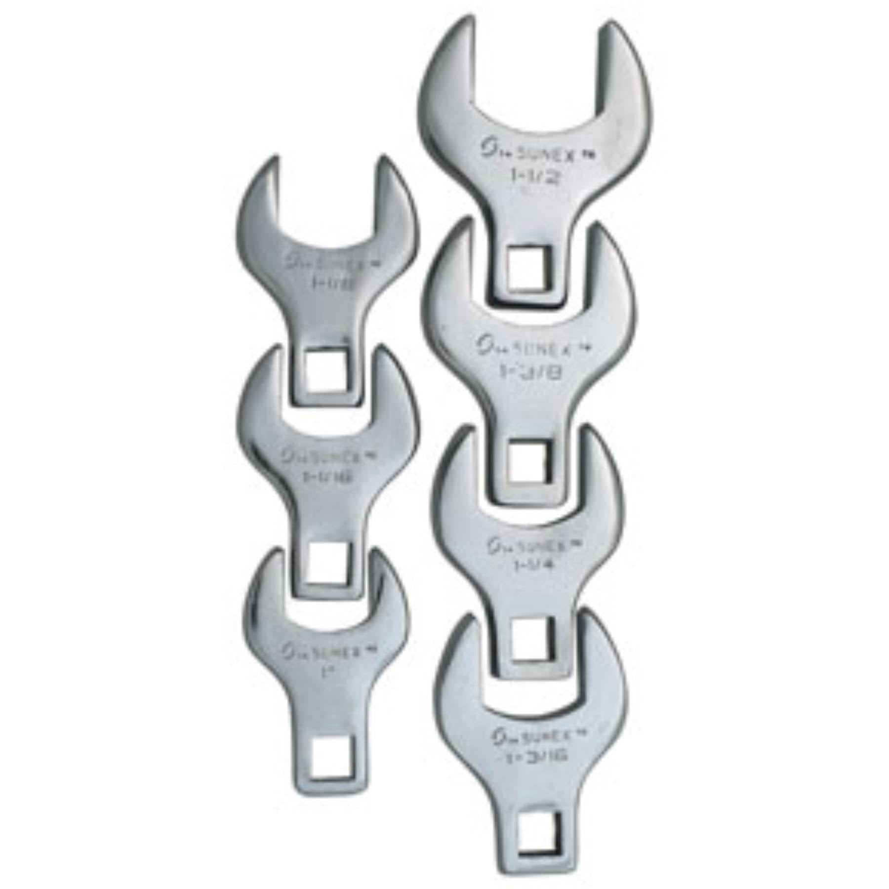 7-Piece 1/2 in. Drive SAE Crowfoot Wrench Set D509