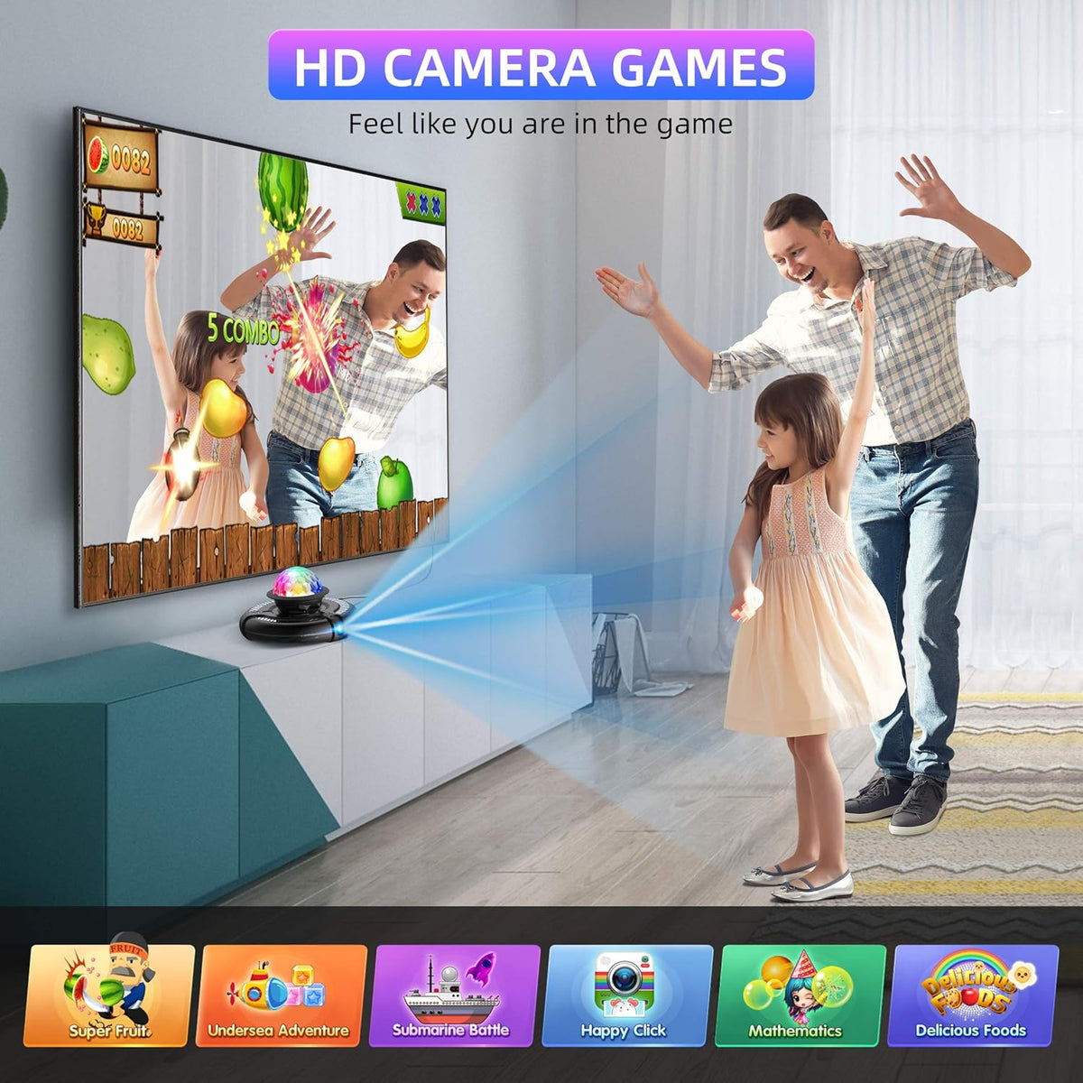 HDMI Wireless Musical Dance Mat with HD Camera, Double User Non-Slip Dance Step Pad Q274