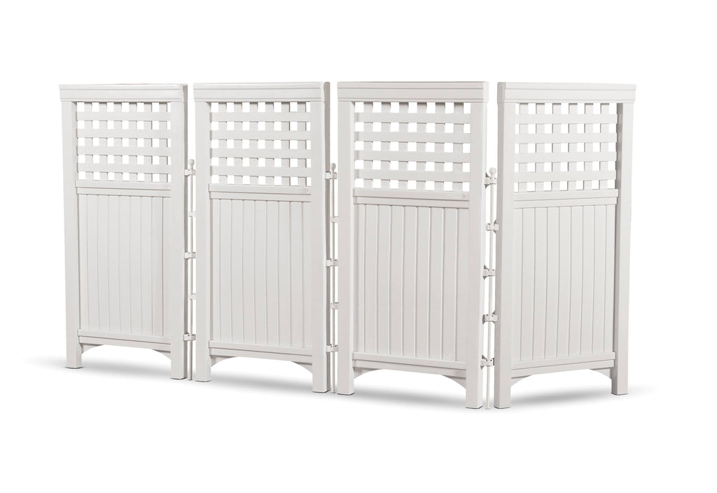 White 4-Piece Outdoor Screen Enclosure Set R13363