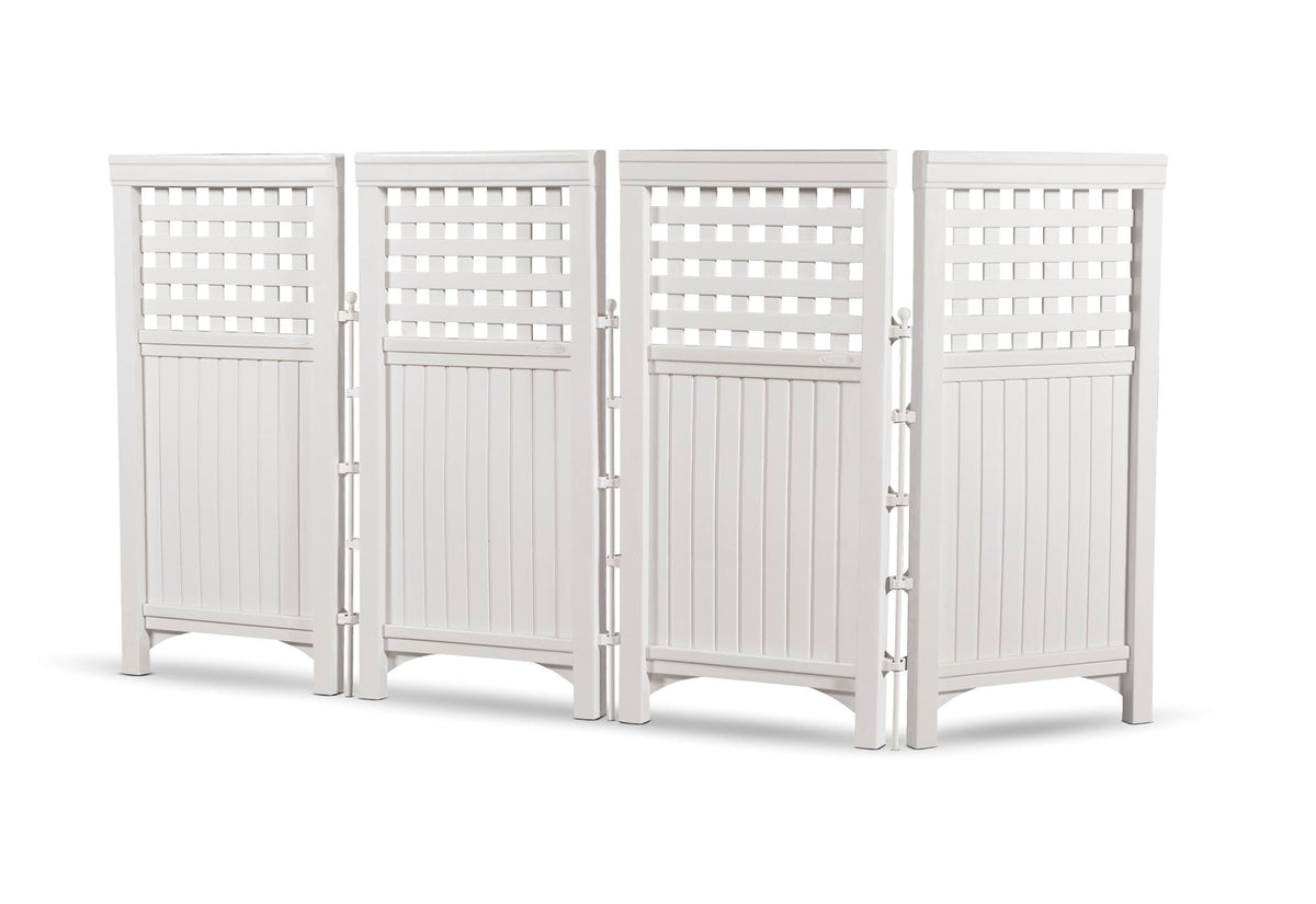 White 4-Piece Outdoor Screen Enclosure Set R13363