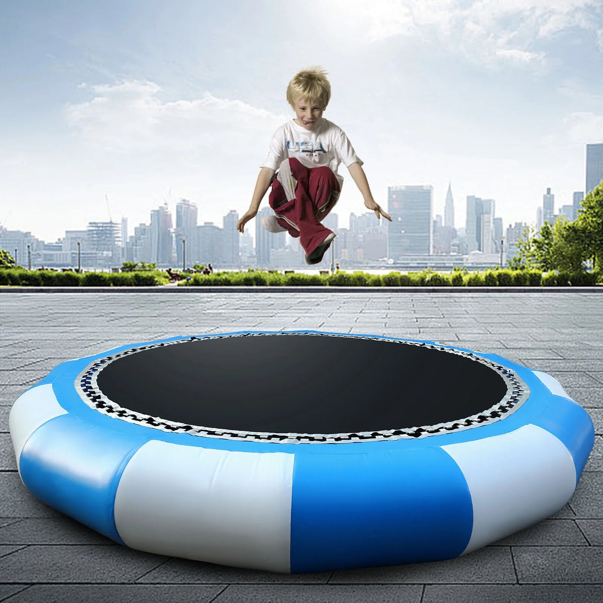 17ft Inflatable Bounce Water Trampoline 400kg 880lbs Z203643