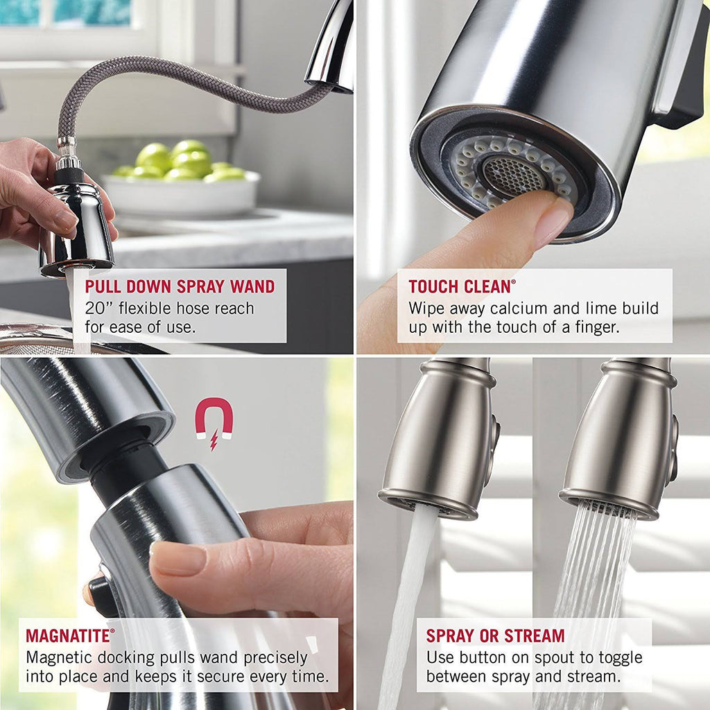 Chrome Single Handle Pull-Down Bar / Prep Faucet F635